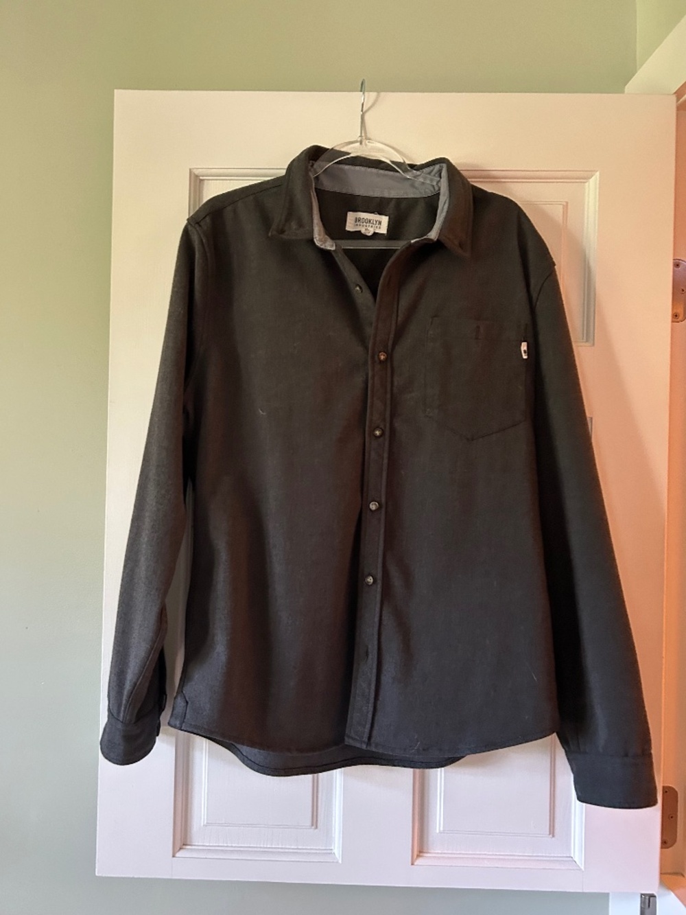 BROOKLYN INDUSTRIES MAN'S XL HEAVY SHIRT JACKET DARK GRAY